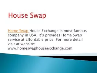 Reliable House Swap Service in USA