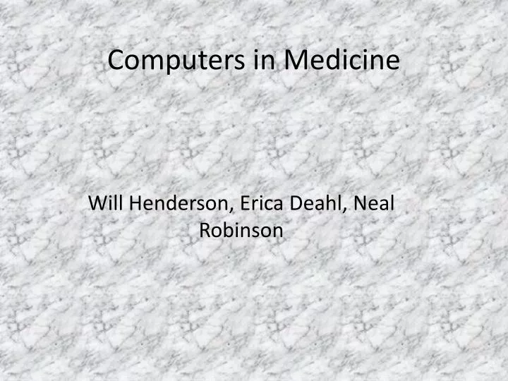 computers in medicine