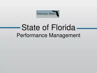 State of Florida Performance Management