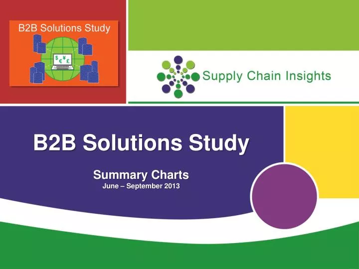 b2b solutions study summary charts june september 2013
