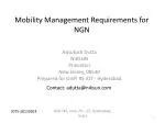 Mobility Management Requirements for Next Generation Networks - slide 1