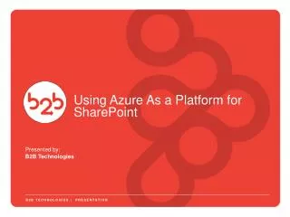 Using Azure As a Platform for SharePoint