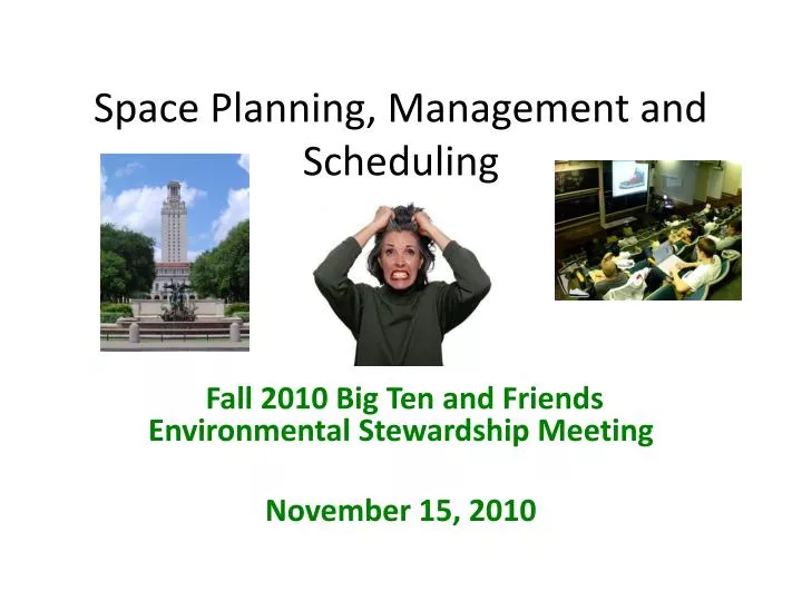 space planning management and scheduling