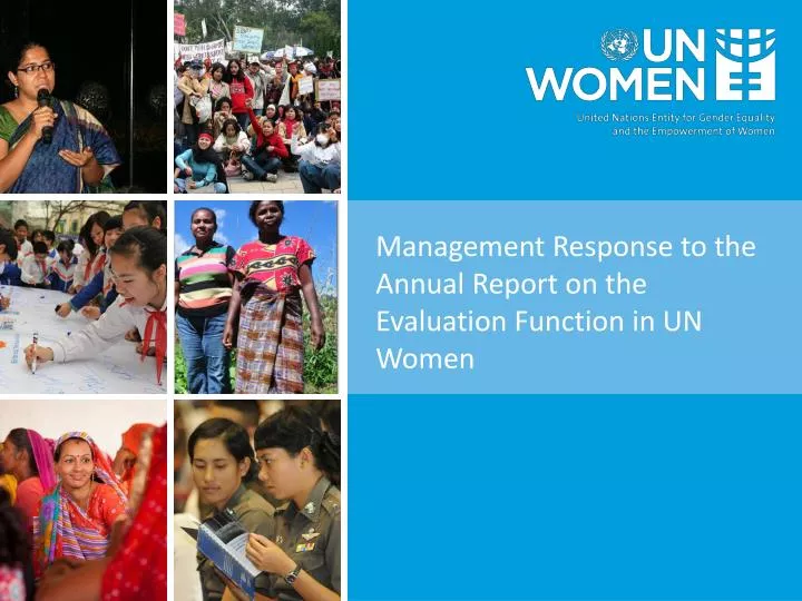 management response to the annual report on the evaluation function in un women