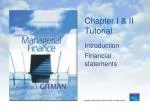 Chapter I &amp; II Tutorial - slide 1