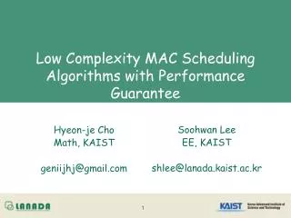 Low Complexity MAC Scheduling Algorithms with Performance Guarantee