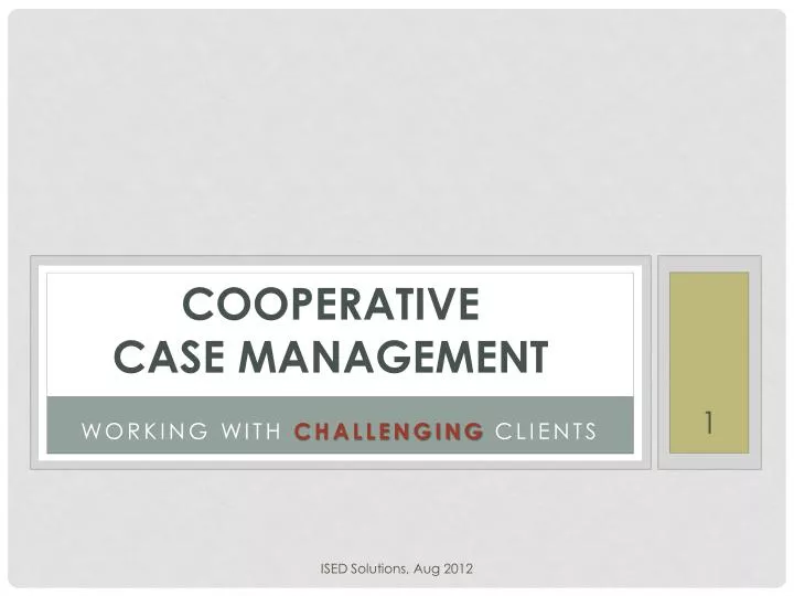 cooperative case management