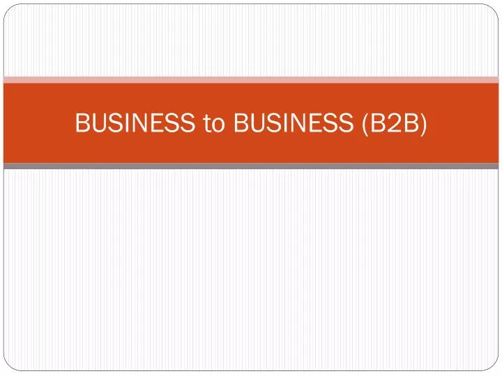 business to business b2b