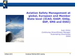Safety Management at ICAO level