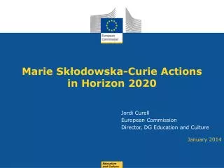 Marie S kłodo wska -Curie Actions in Horizon 2020