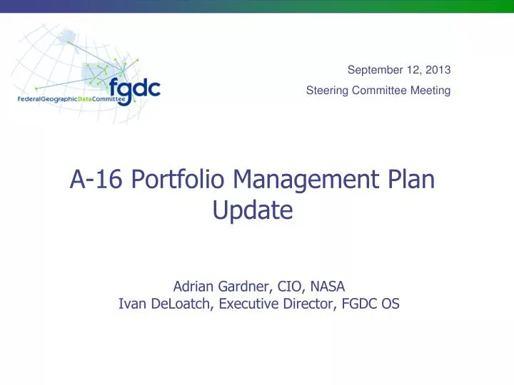 a 16 portfolio management plan update