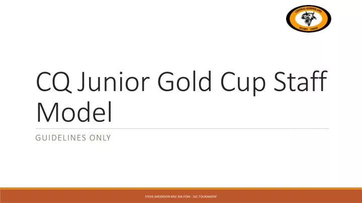 cq junior gold cup staff model