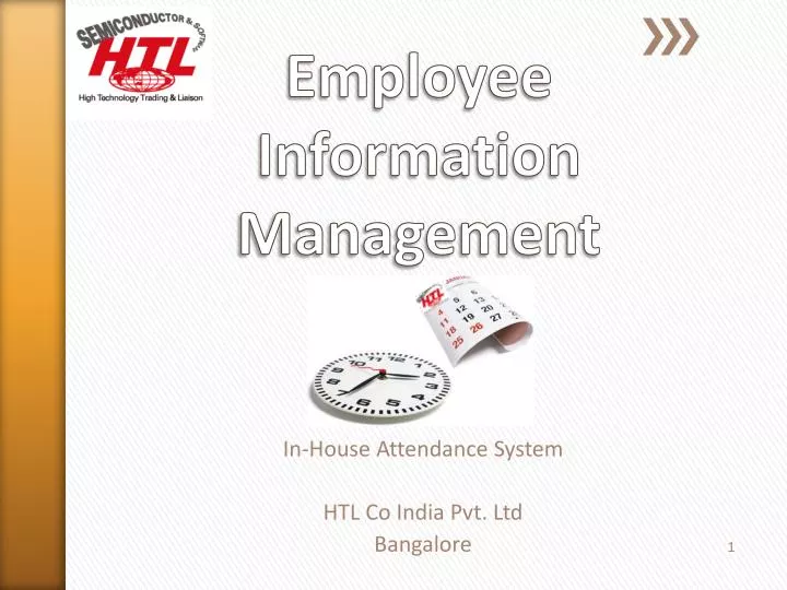 in house attendance system htl co india pvt ltd bangalore