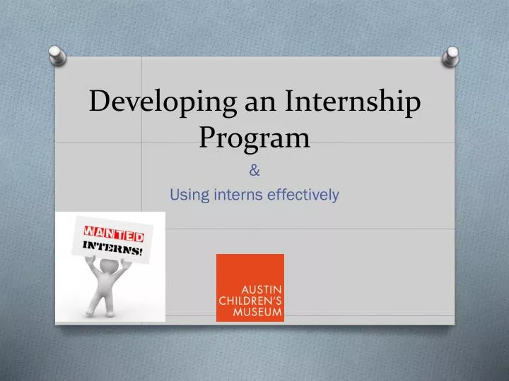 developing an internship program