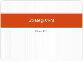 strategi crm