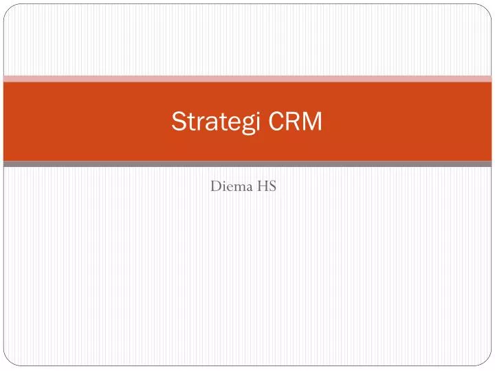 strategi crm