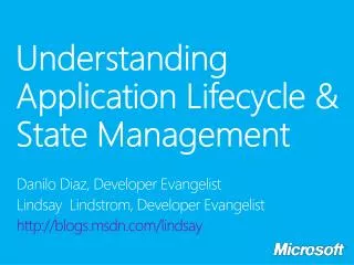 Understanding Application Lifecycle &amp; State Management
