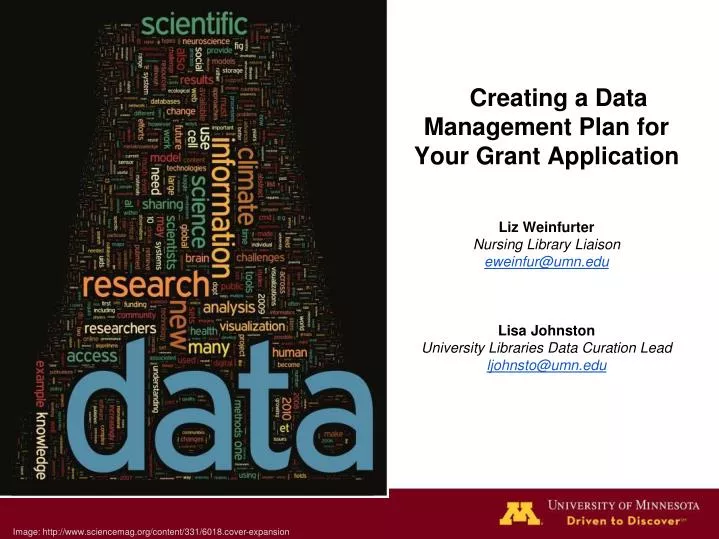 creating a data management plan for your grant application