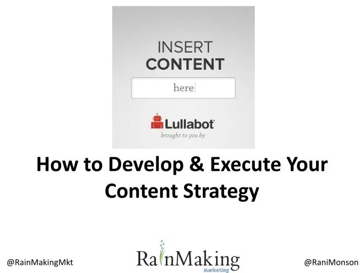 how to develop execute your content strategy