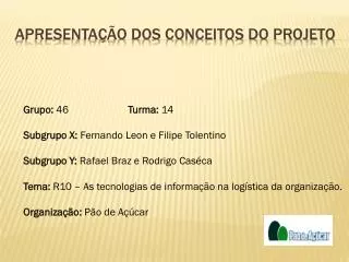 apresenta o dos conceitos do projeto