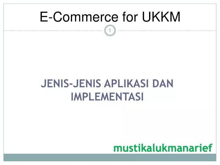 jenis jenis aplikasi dan implementasi