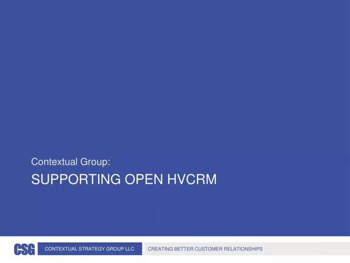 supporting open hvcrm