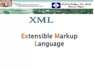 ex tensible m arkup l anguage