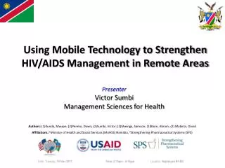 Using Mobile Technology to Strengthen HIV/AIDS Management in Remote Areas