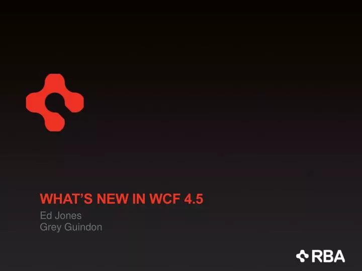 what s new in wcf 4 5