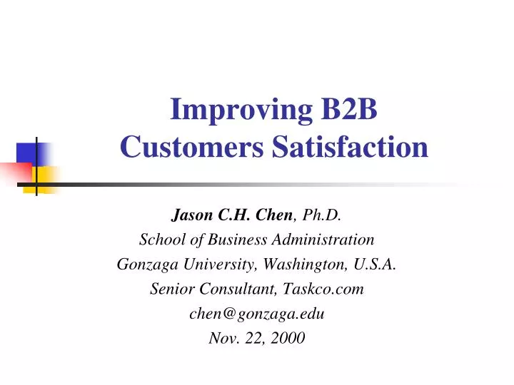 improving b2b customers satisfaction