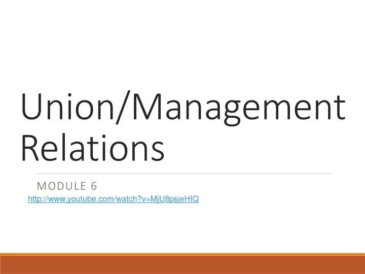 union management relations