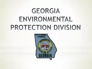 GEORGIA ENVIRONMENTAL PROTECTION DIVISION