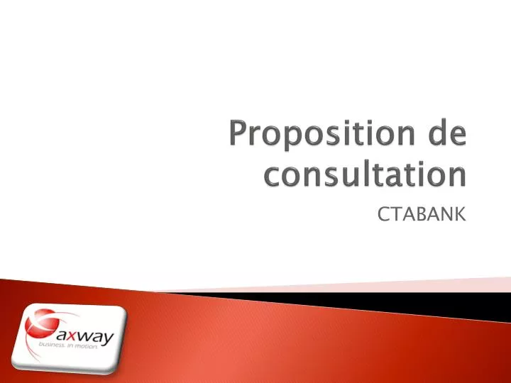 proposition de consultation