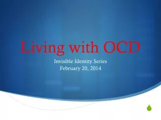 Living with OCD