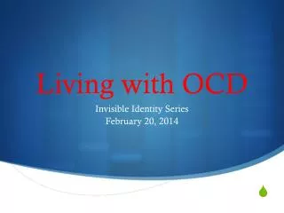 living with ocd