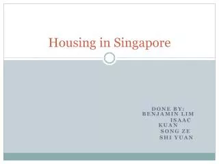 Housing in Singapore