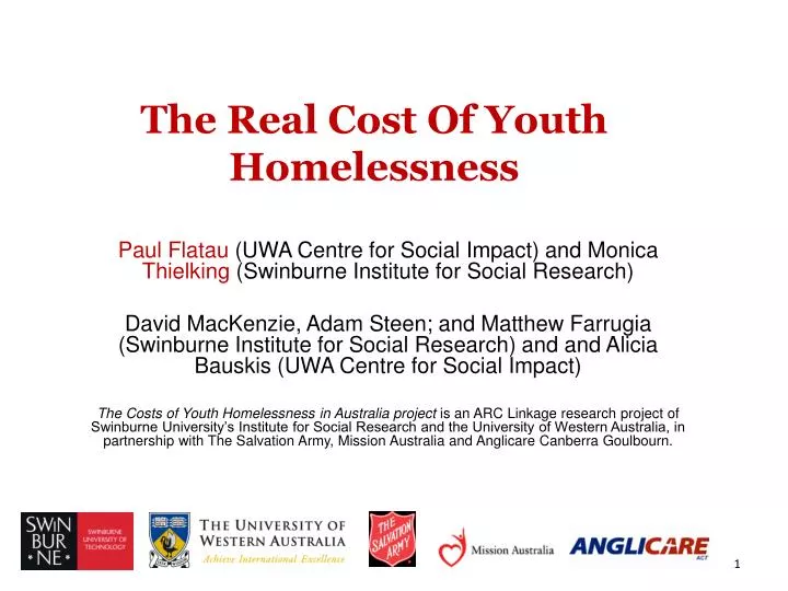 the real cost of youth homelessness