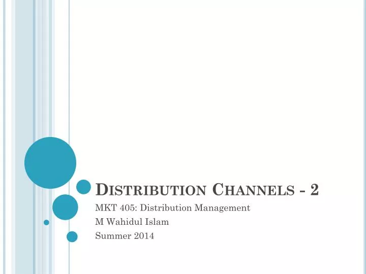 distribution channels 2