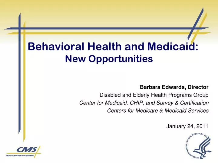 behavioral health and medicaid new opportunities