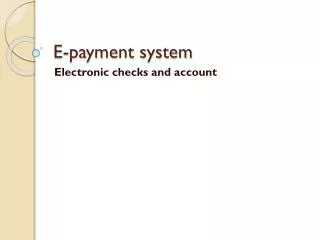e payment system