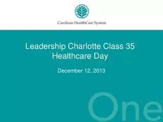 Leadership Charlotte Class 35 Healthcare Day