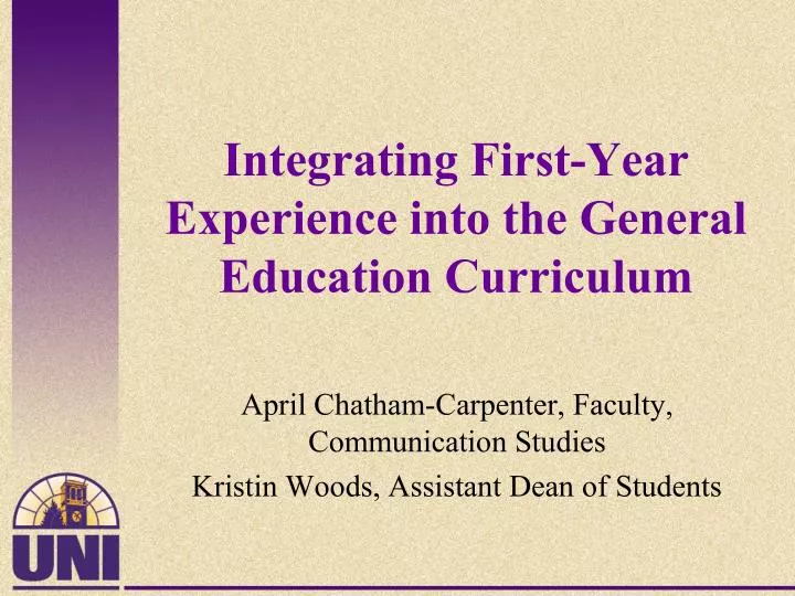 integrating first year experience into the general education curriculum