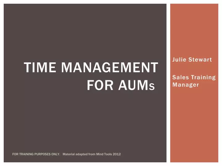 time management for aum s