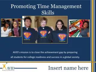 Promoting Time Management Skills