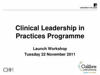 Clinical Leadership in Practices Programme