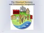 The Olmstead Decision and Community Integration - slide 1