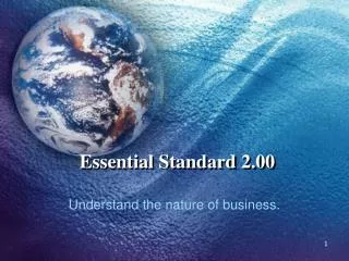 Essential Standard 2.00