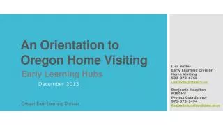 An Orientation to Oregon Home Visiting