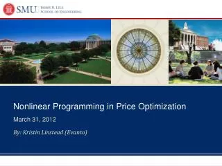 Nonlinear Programming in Price Optimization