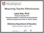 Measuring Teacher Effectiveness - slide 1